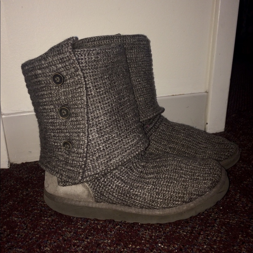 Grey Ugg Sweater Boots